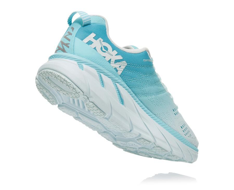 Hoka One One Walking Shoes Womens Blue/White - Clifton 6 - 26573VFOQ